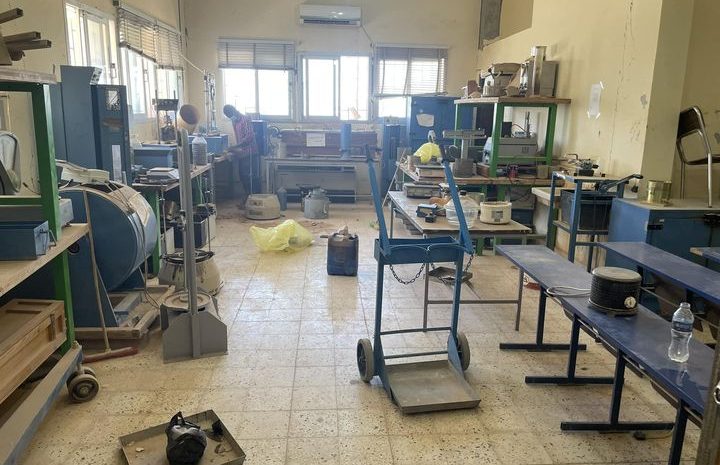 معمل هندسة الطرق بقسم الهندسة المدنية