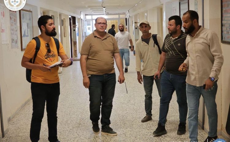 جولة ميدانية لمهندسي الشركة الليبية التونسية في جامعة وادي الشاطئ السبت 2024-7-27