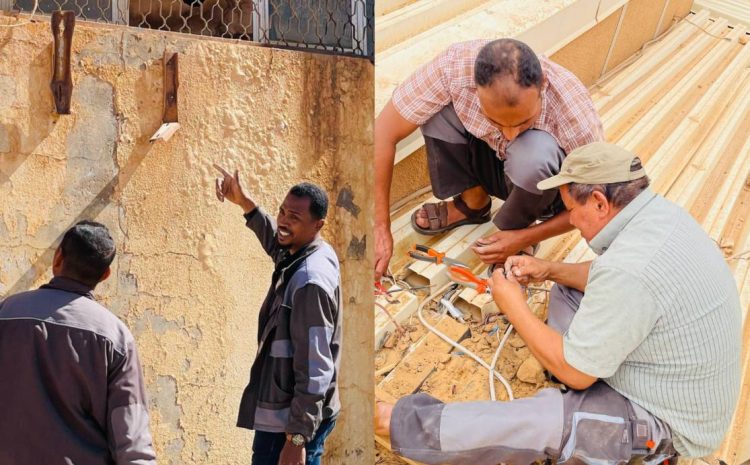 متابعات سير عمل موظفي مكتب الشؤون الفنية بجامعة وادي الشاطئ