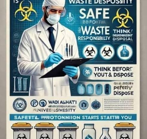  اجتماع لجنة إعداد دليل إدارة المخلفات العلمية والتعليمية بجامعة وادي الشاطئ