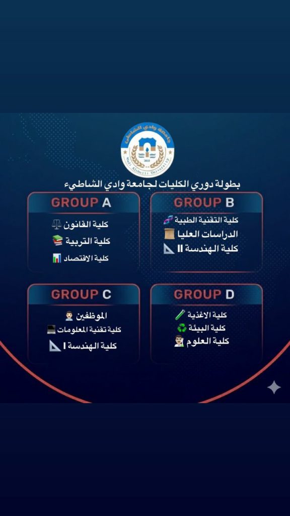 اعلان هام عن قرعة دوري جامعة وادي الشاطي لكرة القدم