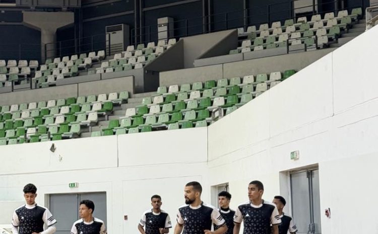  مقتطفات من تسخين فريق جامعة وادي الشاطئ قبل المباراة