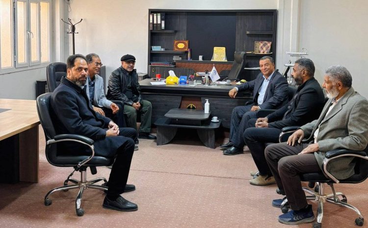  زيارة تفقدية للسيد وكيل الشؤون العلمية بجامعة وادي الشاطئ إلى كلية الاقتصاد والعلوم السياسية