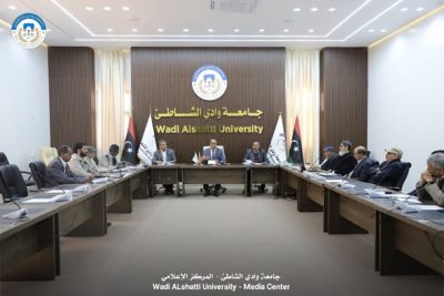 انعقاد الاجتماع الدوري لمجلس جامعة وادي الشاطئ